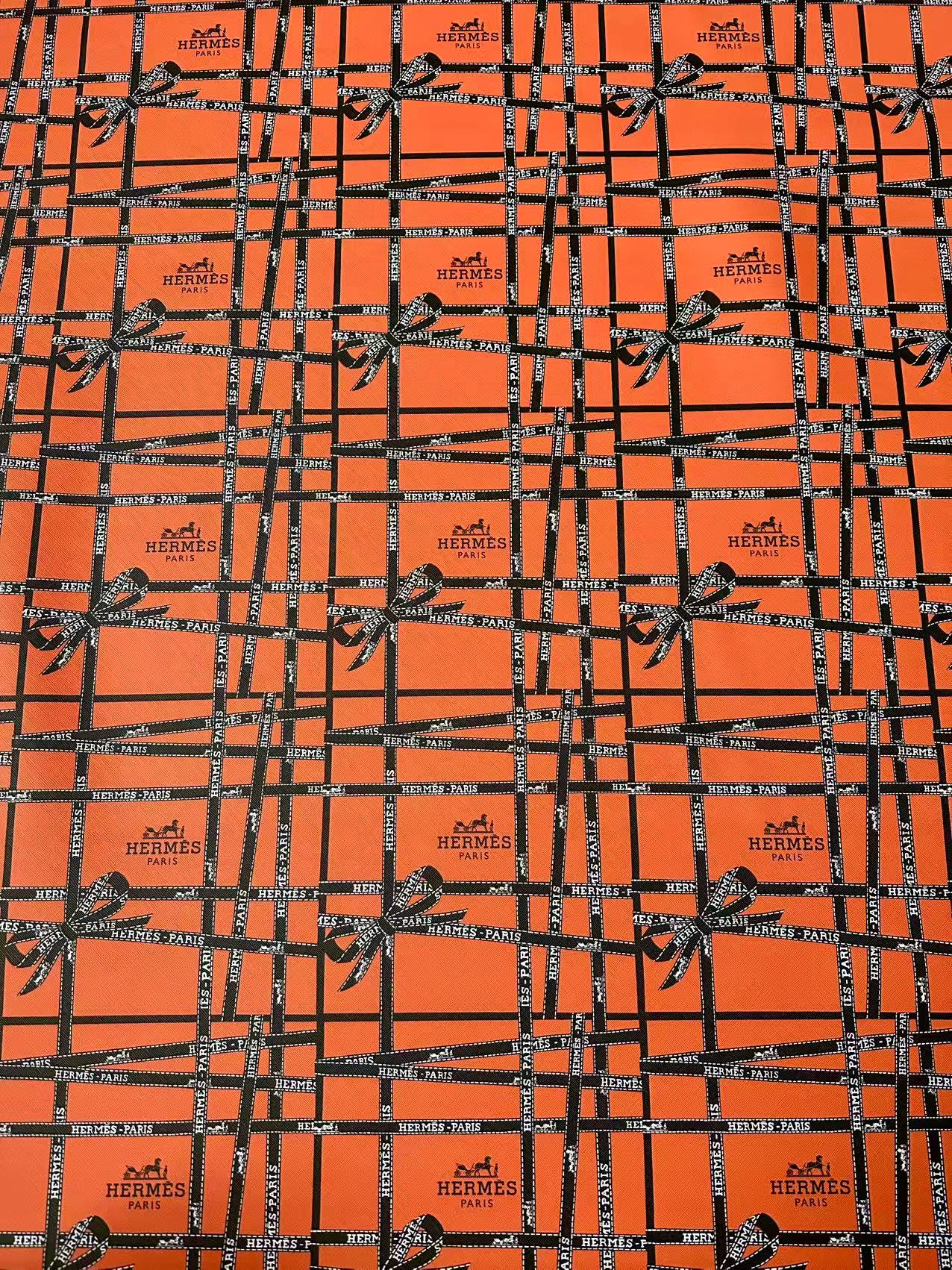 Fashion Hermes With Bow Design Leather Fabric For Handmade Shoes, Upholstery Goods By Yard