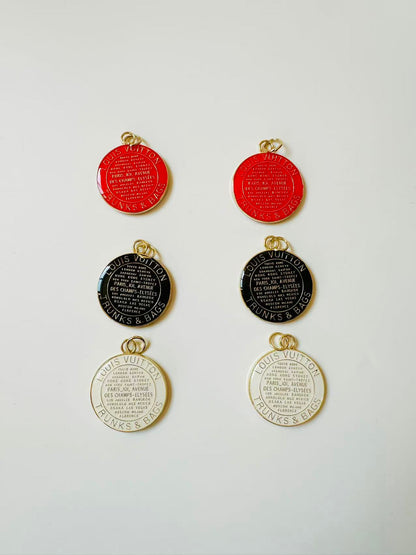 Craft 40MM Louis Vuitton Double-Side Metal Pendant For DIY Gift Goods