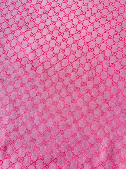 Classic Gucci Jacquard Fabric Cloth, Fabric Bags Fabric Shoes Fabric Hat Fabric good quality (Deep Pink)