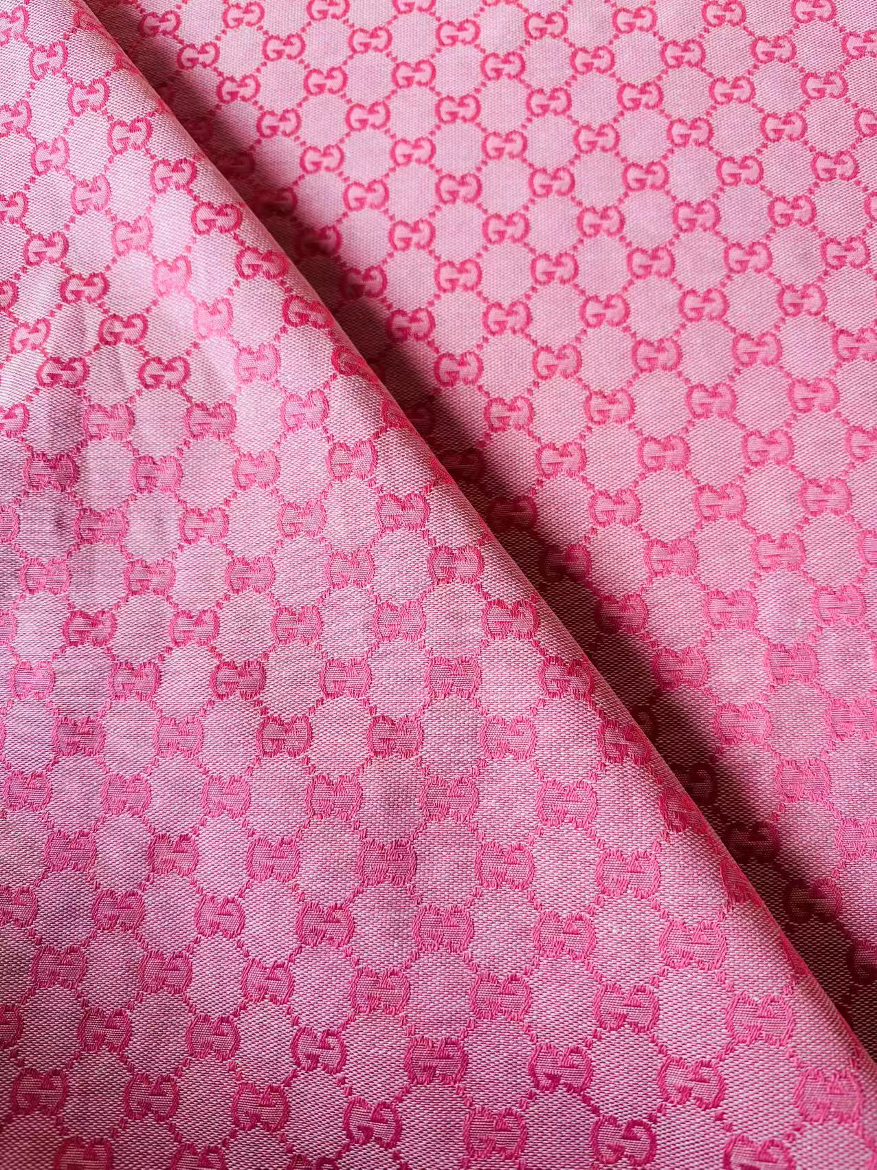 Classic Gucci Jacquard Fabric Cloth, Fabric Bags Fabric Shoes Fabric Hat Fabric good quality (Deep Pink)