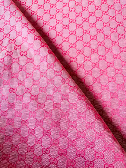Classic Gucci Jacquard Fabric Cloth, Fabric Bags Fabric Shoes Fabric Hat Fabric good quality (Deep Pink)