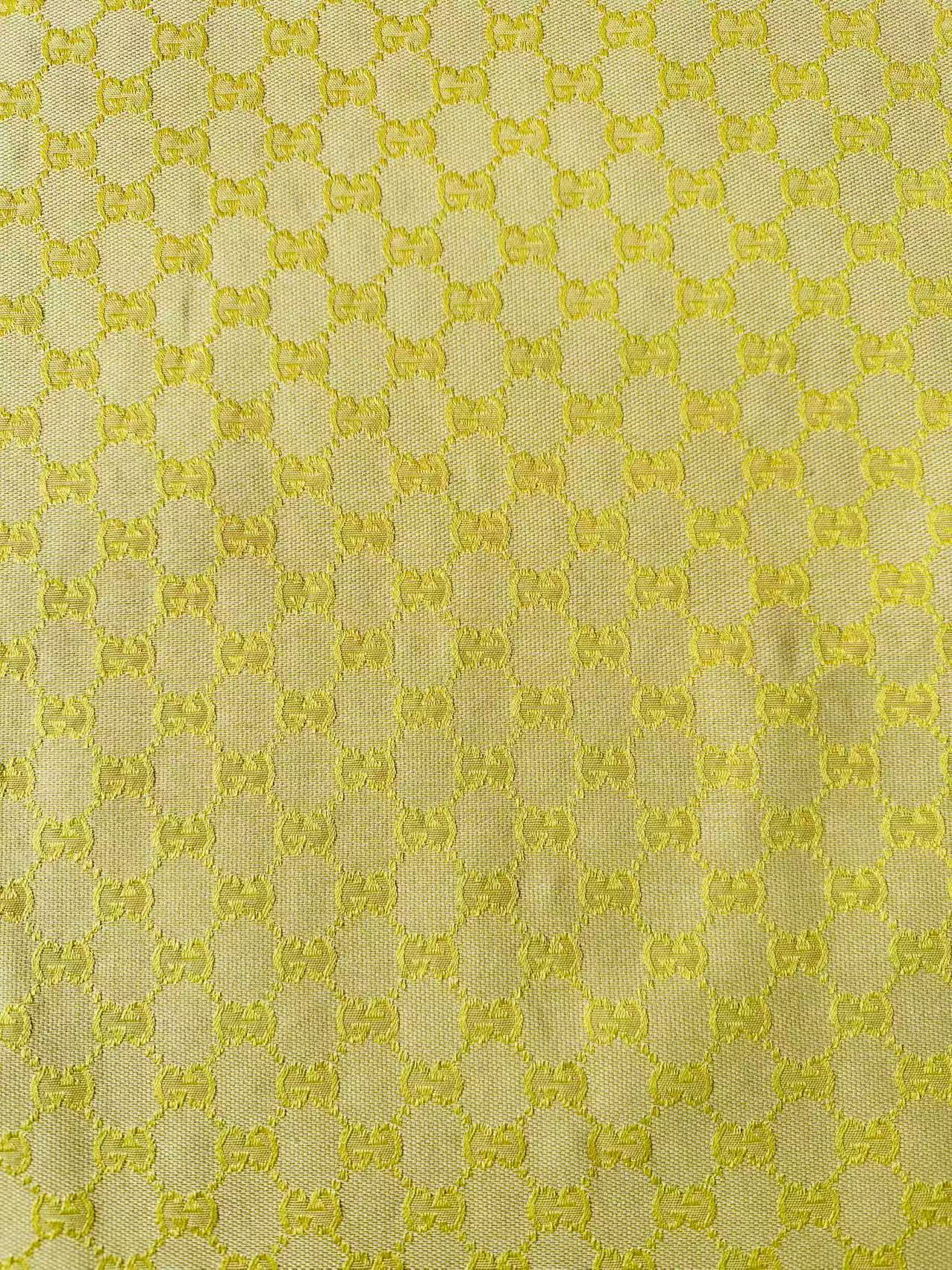 Classic Gucci Jacquard Fabric Cloth, Fabric Bags Fabric Shoes Fabric Hat Fabric good quality (Yellow)