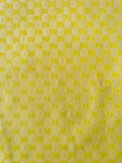 Classic Gucci Jacquard Fabric Cloth, Fabric Bags Fabric Shoes Fabric Hat Fabric good quality (Yellow)
