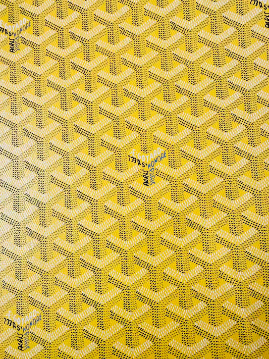Original Goyard Best Quality Leather For Handmade Bag ,Furniture Handicraft By Yard(Yellow)