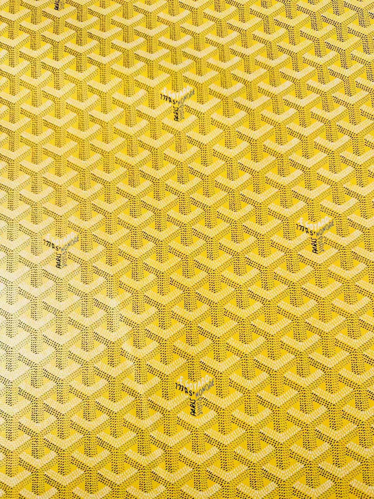 Original Goyard Best Quality Leather For Handmade Bag ,Furniture Handicraft By Yard(Yellow)