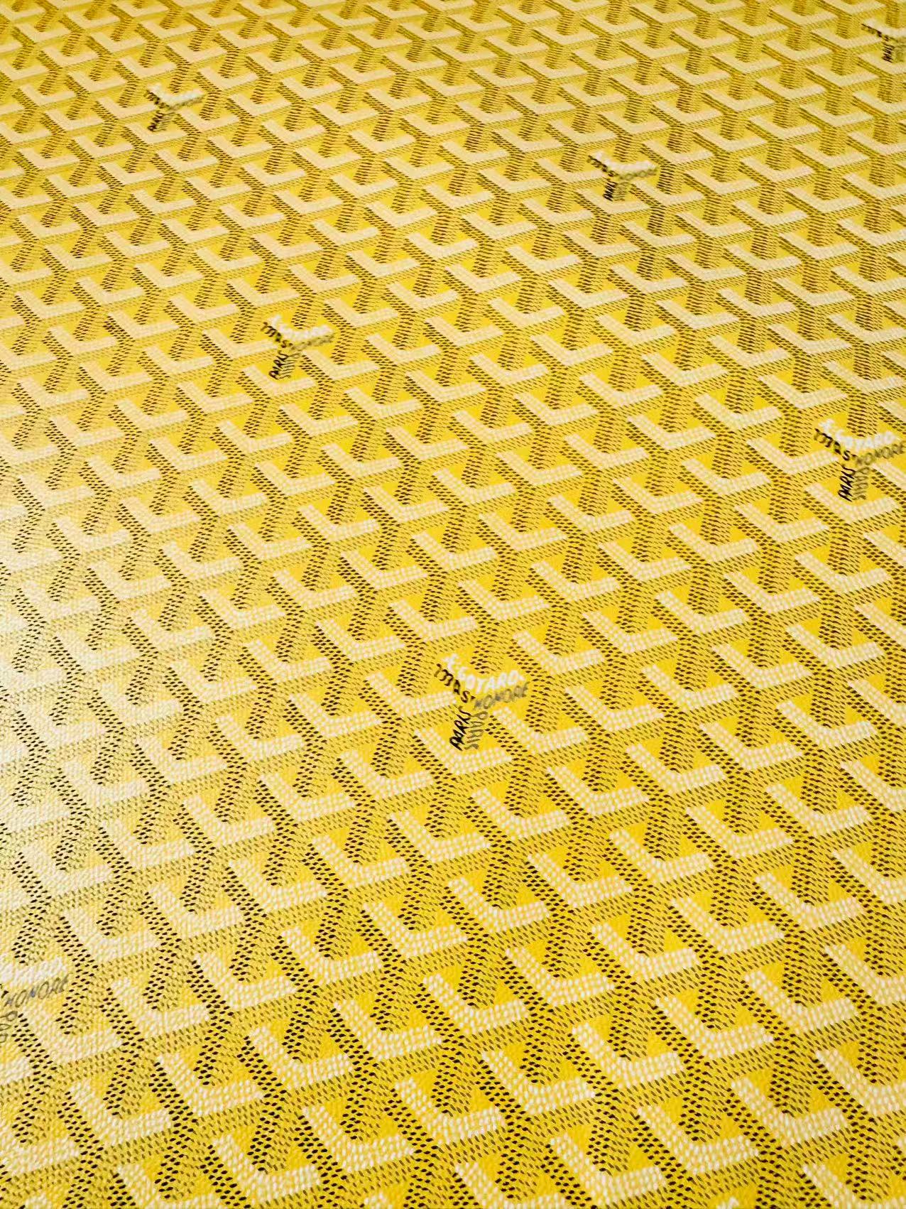 Original Goyard Best Quality Leather For Handmade Bag ,Furniture Handicraft By Yard(Yellow)