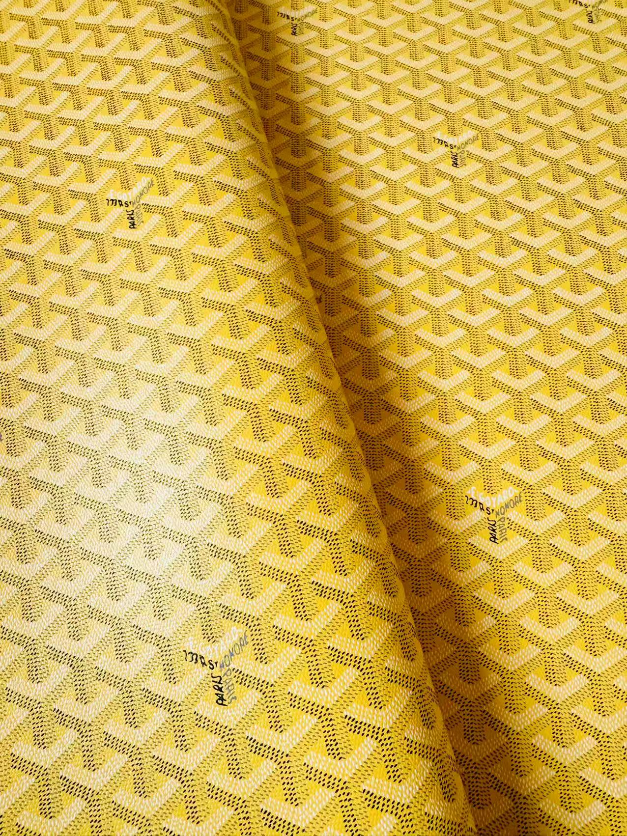 Original Goyard Best Quality Leather For Handmade Bag ,Furniture Handicraft By Yard(Yellow)