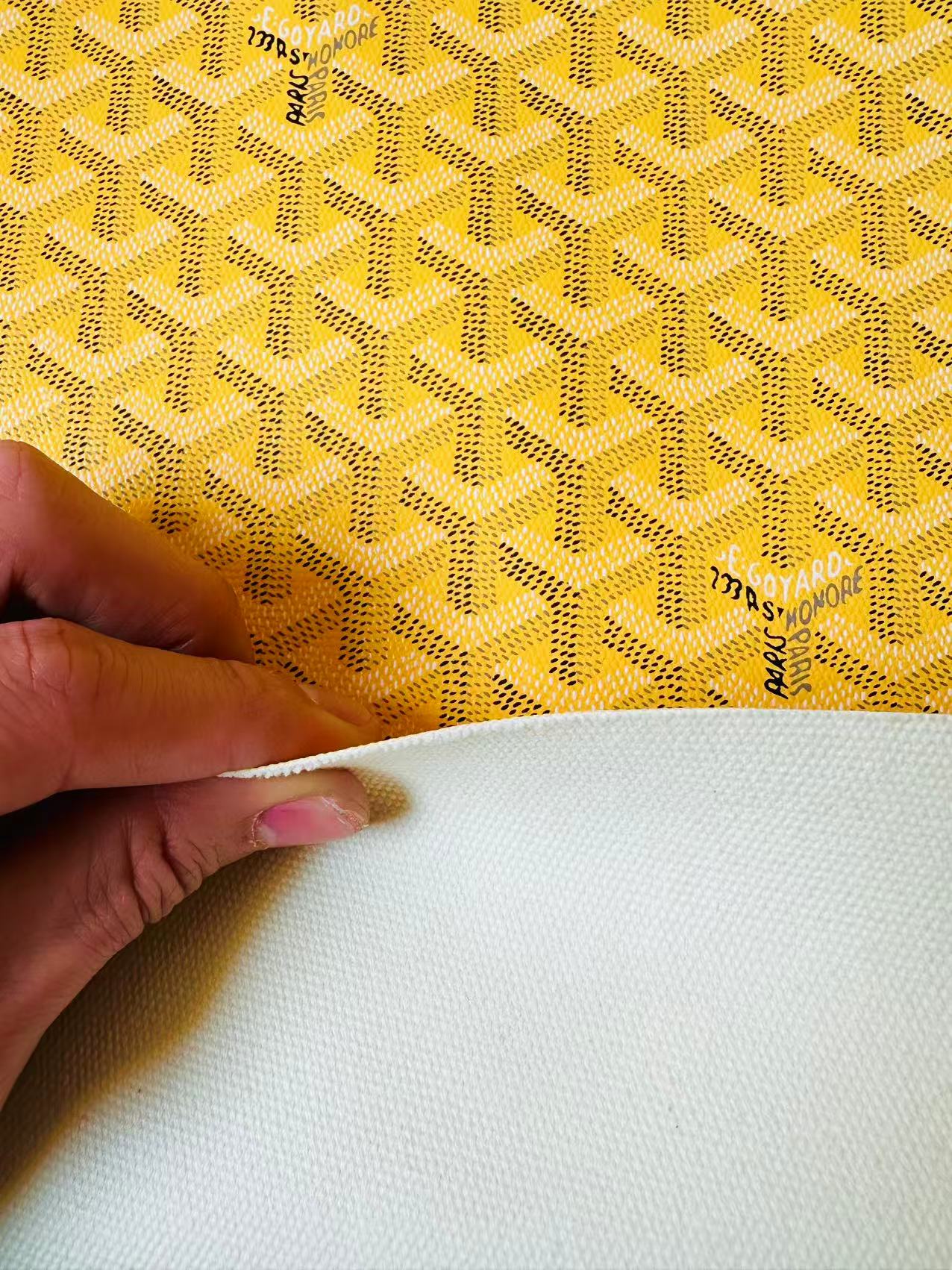 Original Goyard Best Quality Leather For Handmade Bag ,Furniture Handicraft By Yard(Yellow)