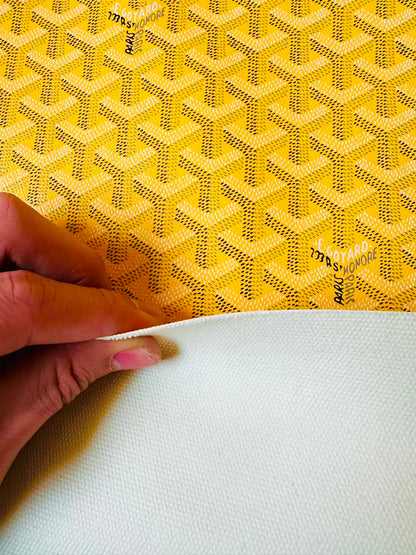 Original Goyard Best Quality Leather For Handmade Bag ,Furniture Handicraft By Yard(Yellow)