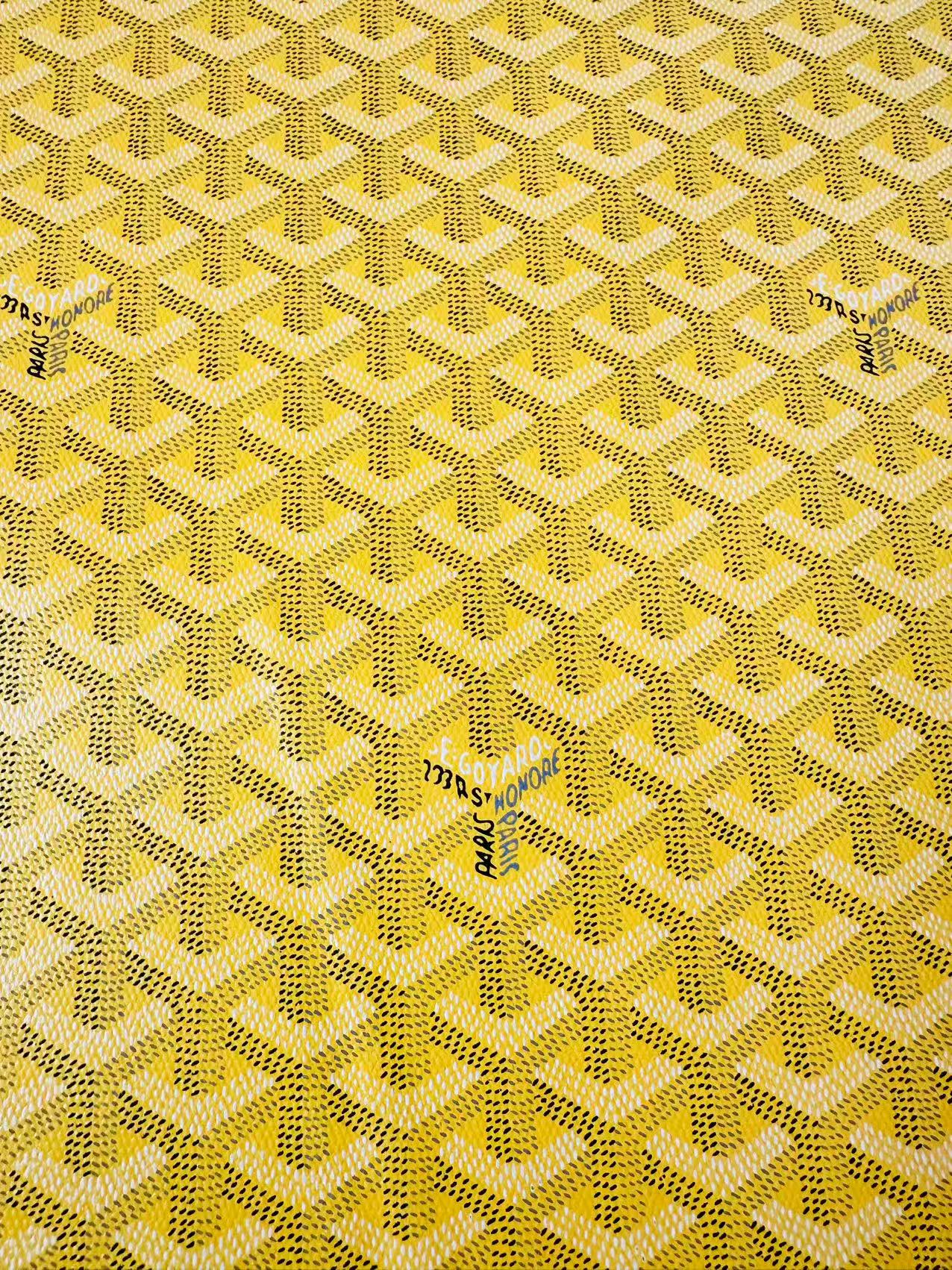 Original Goyard Best Quality Leather For Handmade Bag ,Furniture Handicraft By Yard(Yellow)