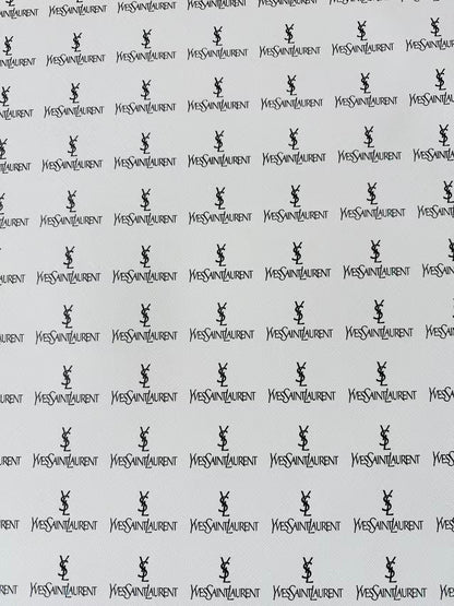 Fashion YSL Leather Fabric For Handmade Shoes, Sneaker,Upholstery Goods By Yard(White)