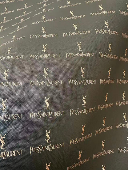 Fashion YSL Leather Fabric For Handmade Shoes, Sneaker,Upholstery Goods By Yard(Black)