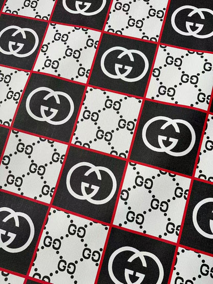 Fashion Gucci Plaid Leather Fabric For Handmade Shoes,Bag ,Upholstery Goods By Yard