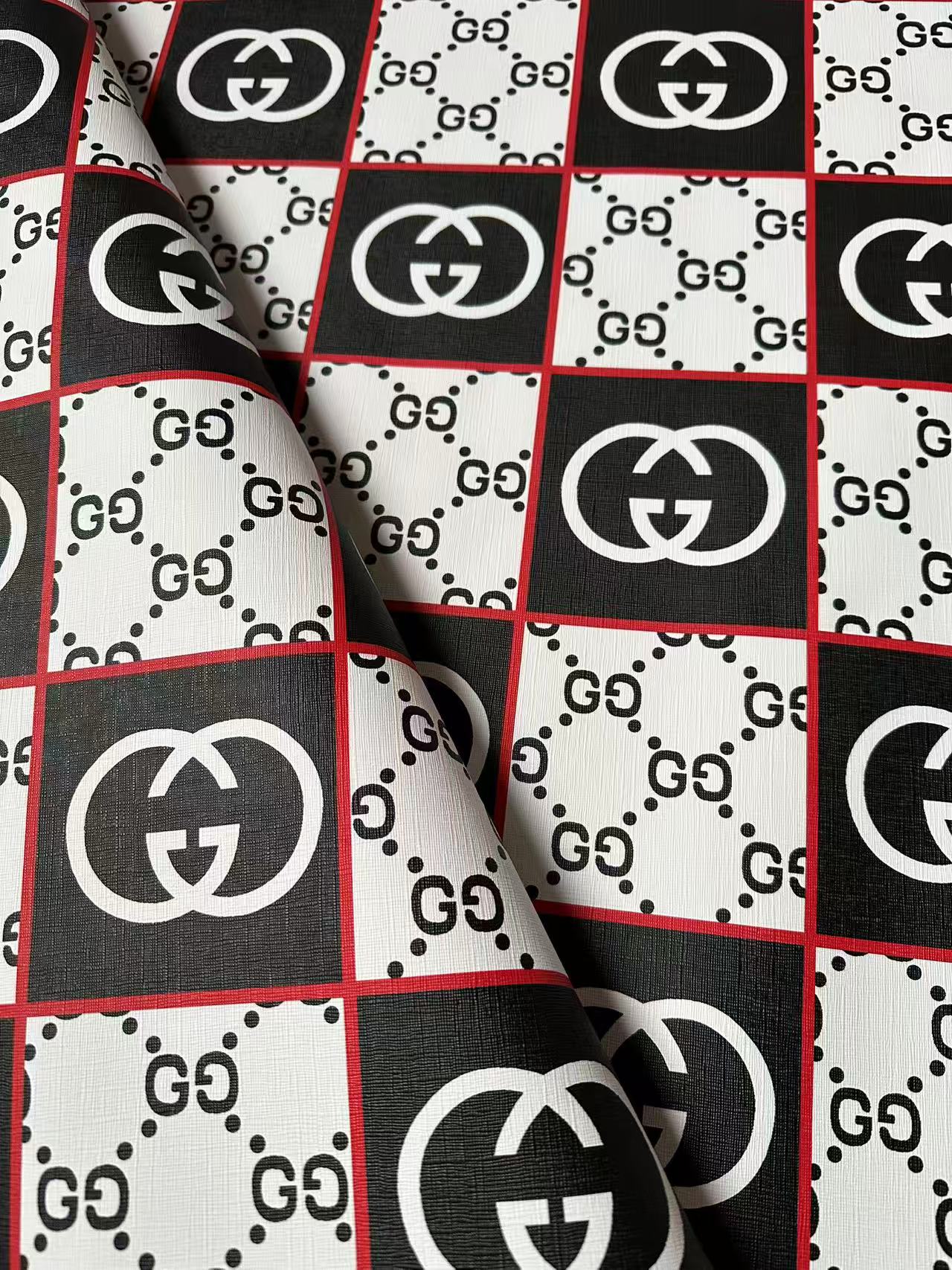 Fashion Gucci Plaid Leather Fabric For Handmade Shoes,Bag ,Upholstery Goods By Yard