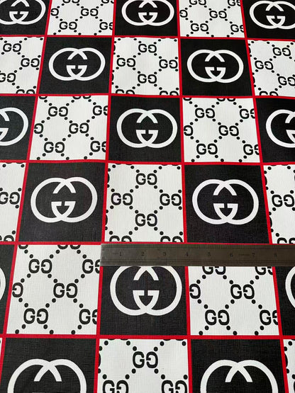 Fashion Gucci Plaid Leather Fabric For Handmade Shoes,Bag ,Upholstery Goods By Yard