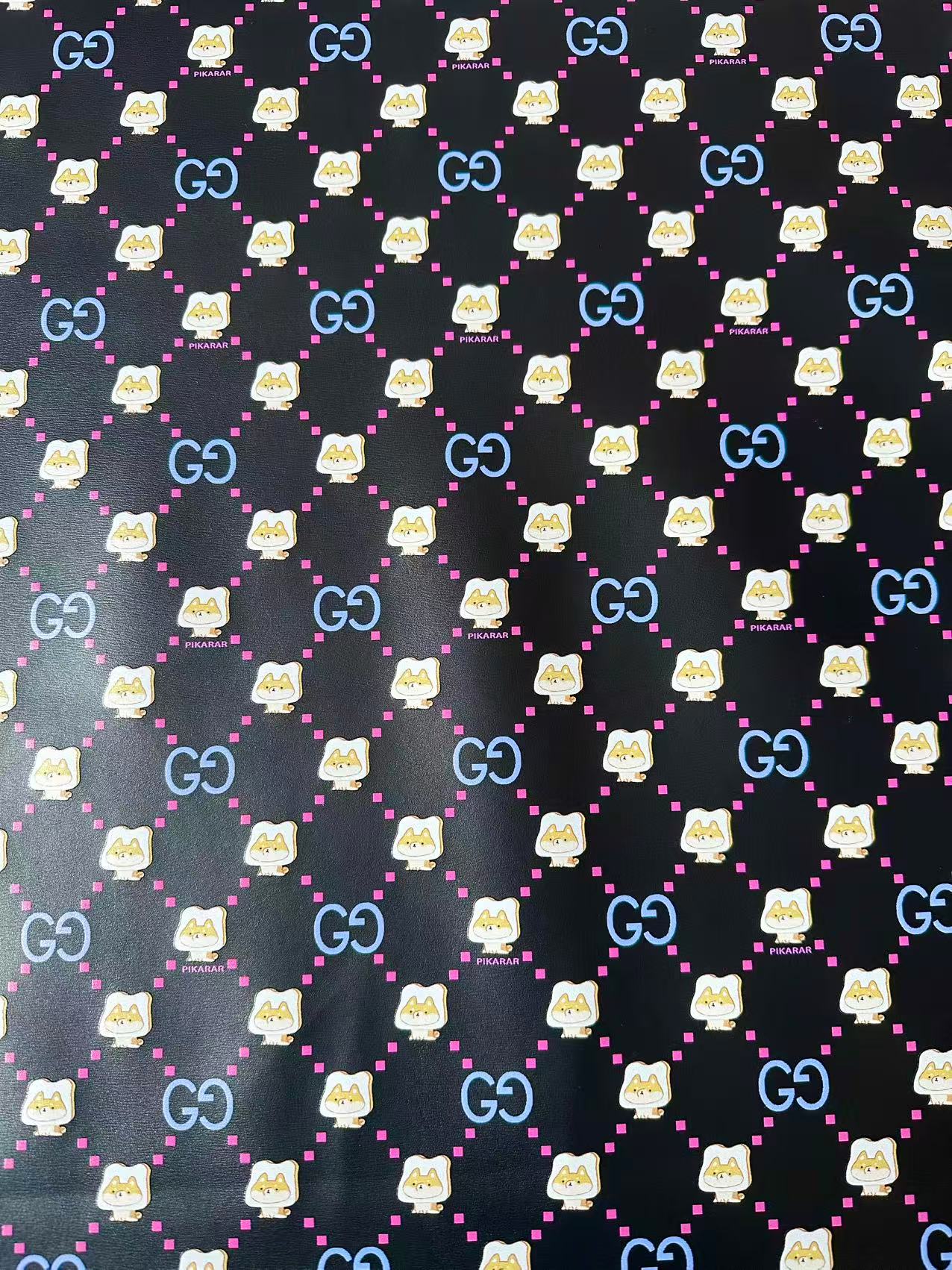 New Gucci With PIKARAR DOG Leather Fabric For Handmade Bag,Sneaker Upholstery Goods By Yard