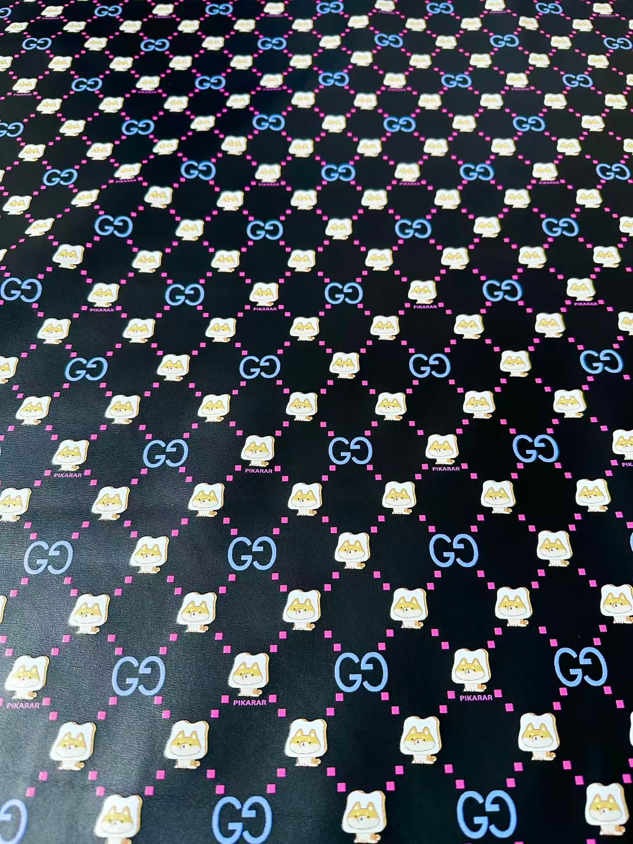 New Gucci With PIKARAR DOG Leather Fabric For Handmade Bag,Sneaker Upholstery Goods By Yard