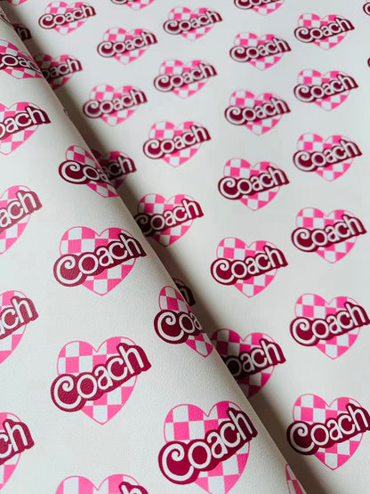 Fashion LOVE Coach Leather Fabric For Handmade Sneaker,Upholstery ,Bag Handicraft Goods