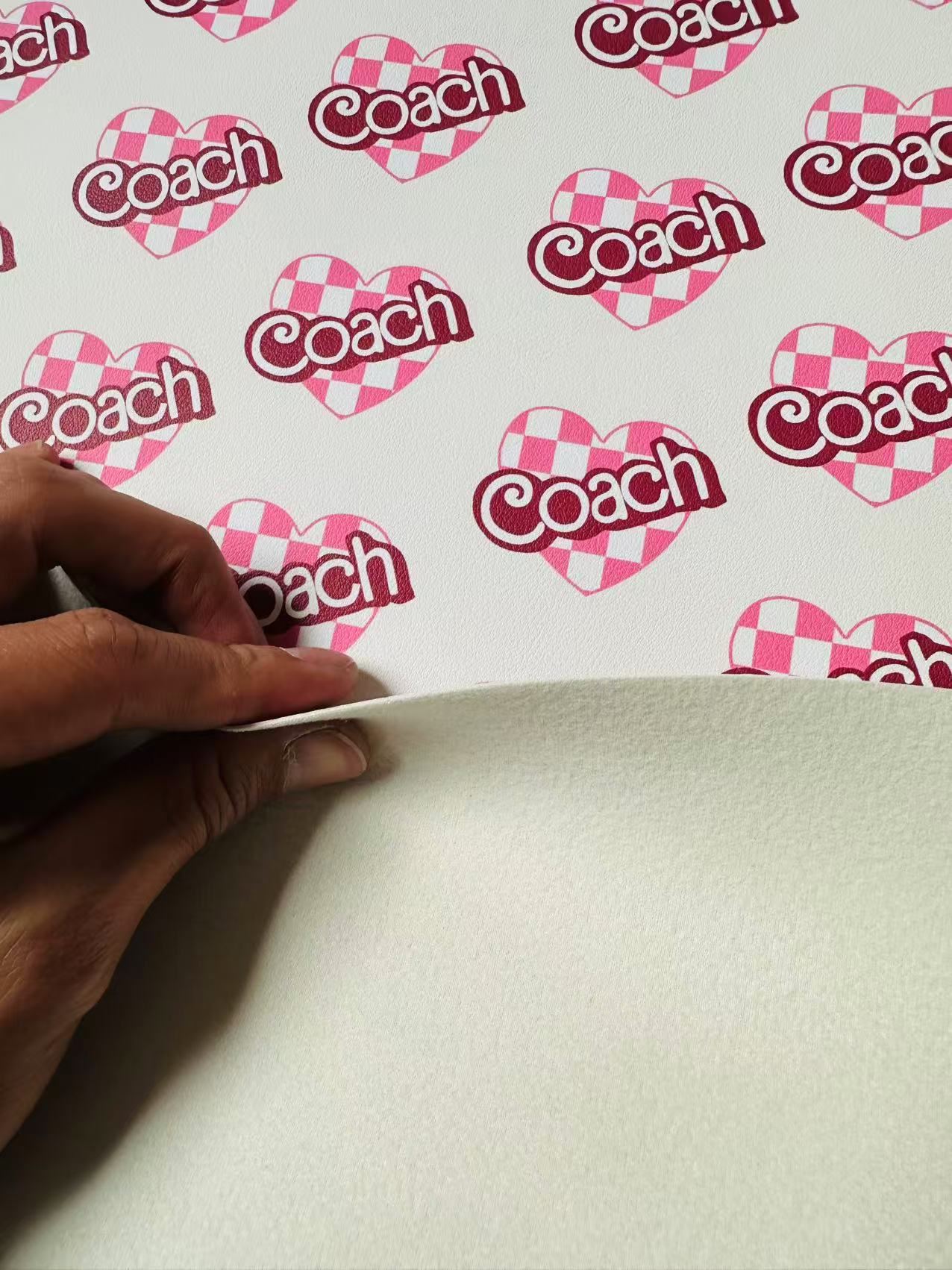 Fashion LOVE Coach Leather Fabric For Handmade Sneaker,Upholstery ,Bag Handicraft Goods