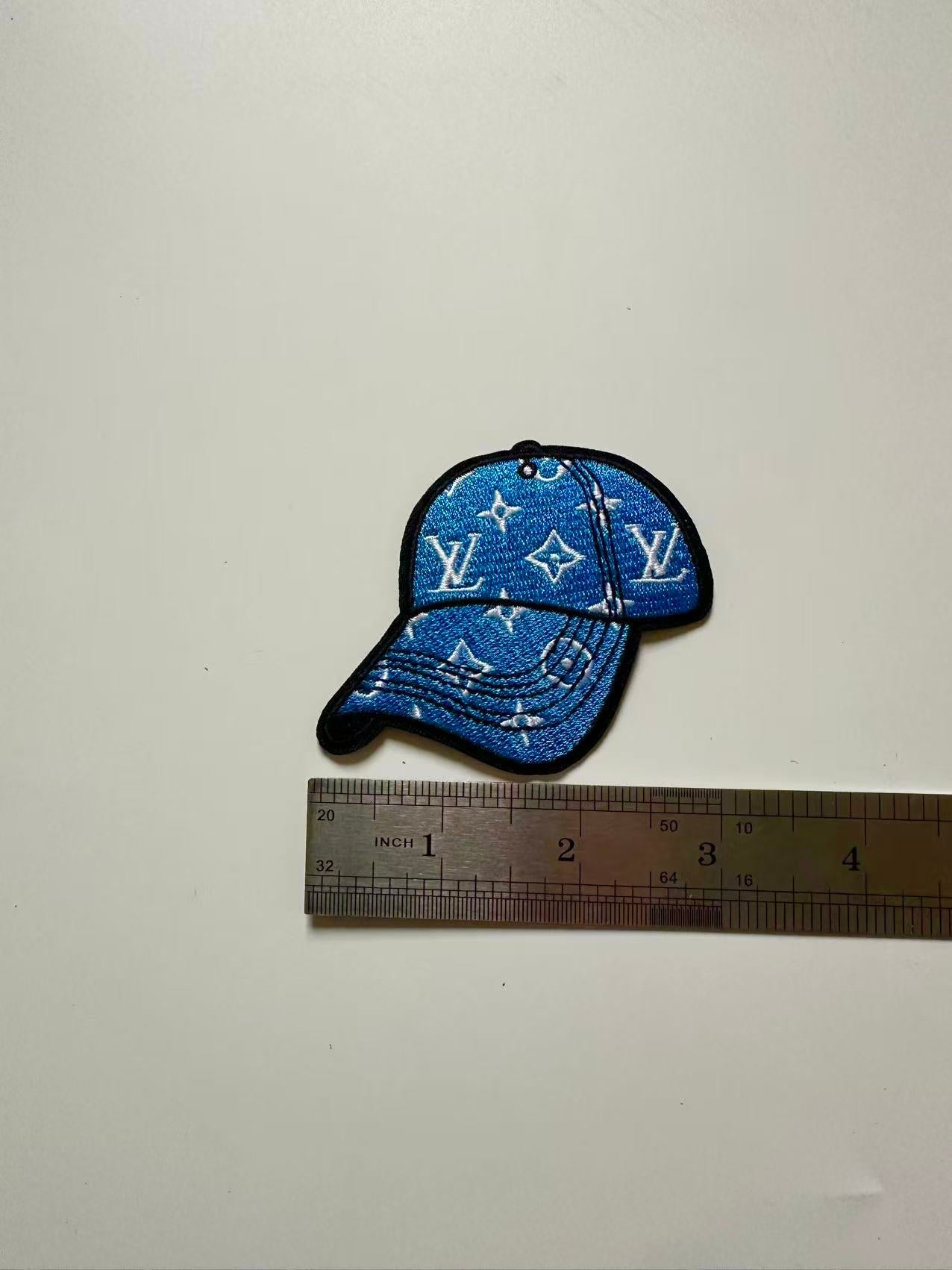 Craft Embroidery Blue LV Jacquard Patches For Customized Apparel