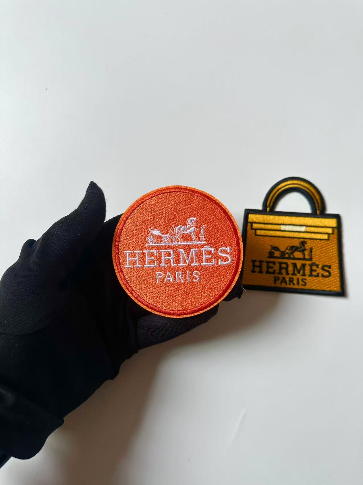 Craft Embroidery Hermes Jacquard Patches For Customized Clothing