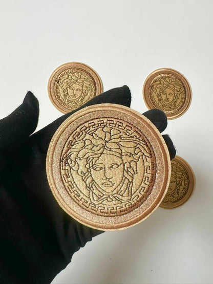 Craft Embroidery Versace Jacquard Patches For Customized Clothing