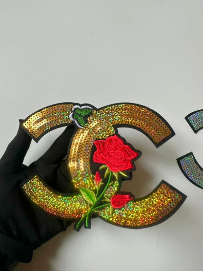 Craft Chanel Embroidery Sequins Patches For Handmade Apparel