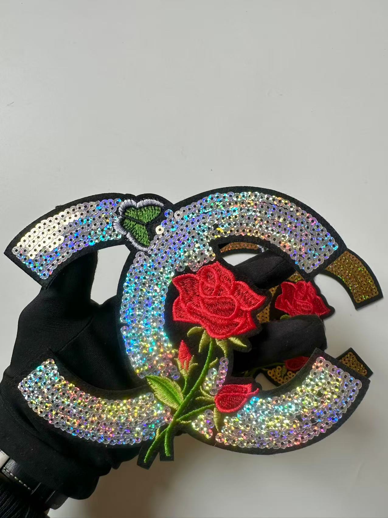 Craft Chanel Embroidery Sequins Patches For Handmade Apparel