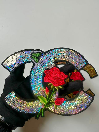 Craft Chanel Embroidery Sequins Patches For Handmade Apparel