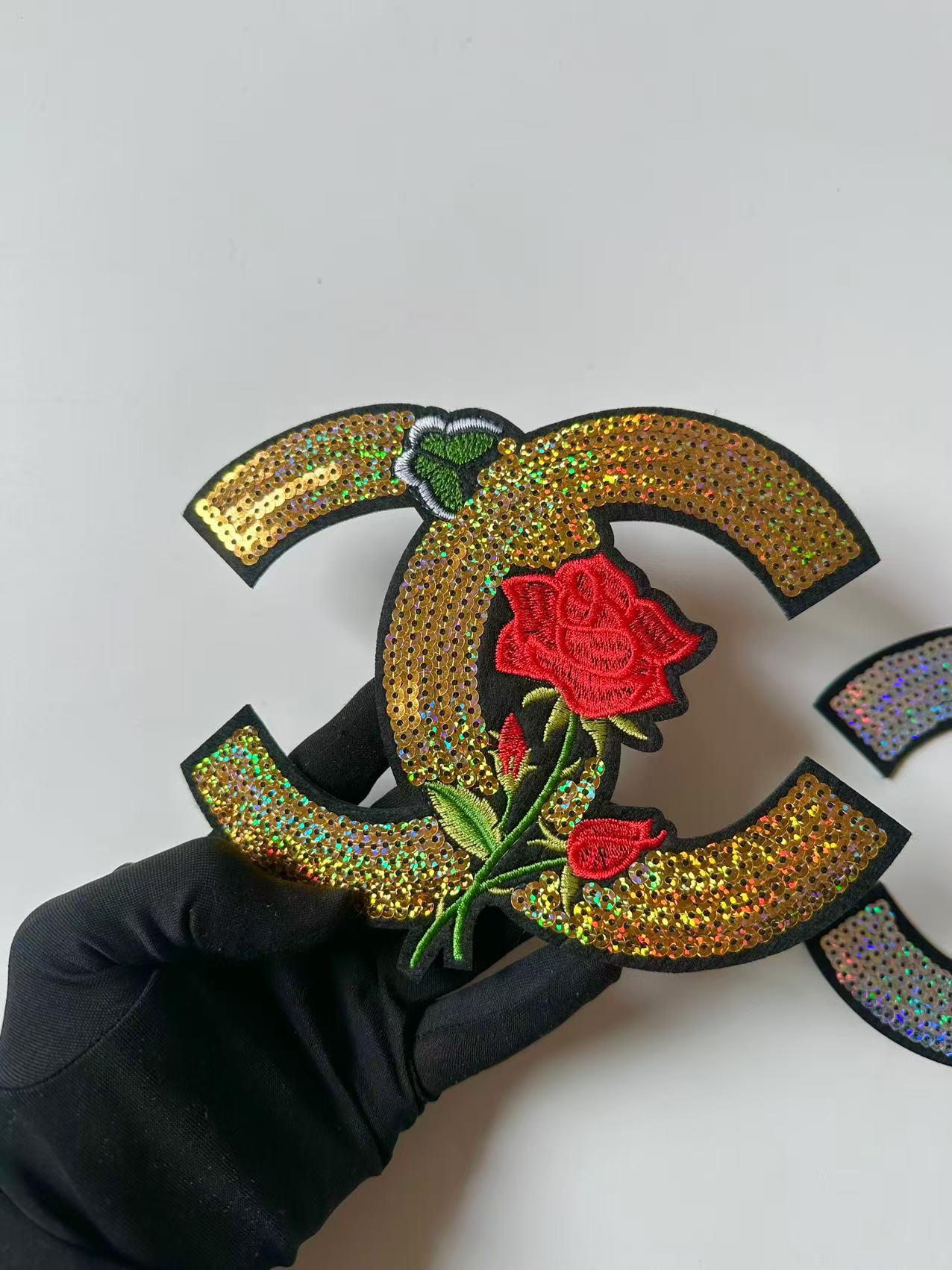 Craft Chanel Embroidery Sequins Patches For Handmade Apparel