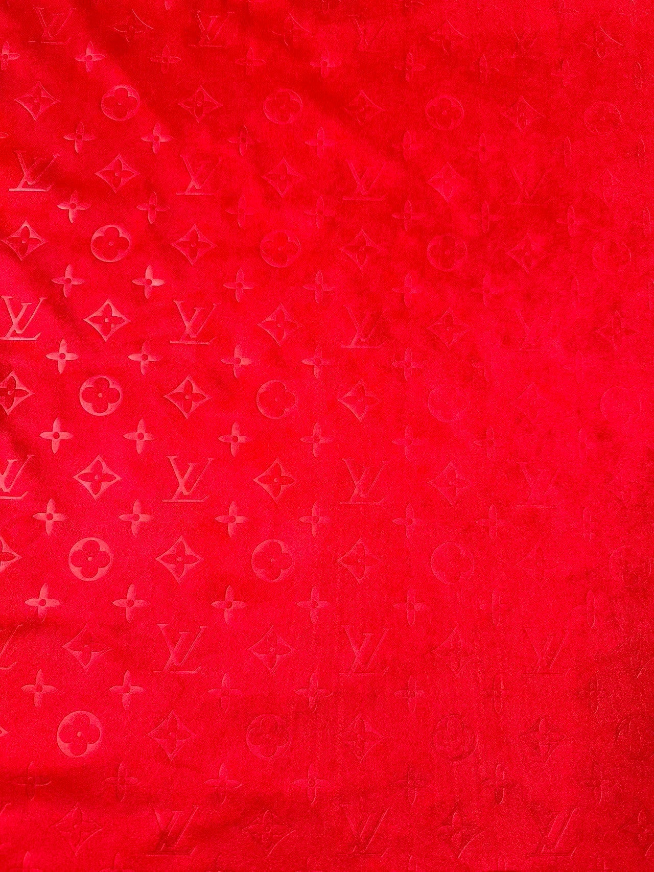Craft LV Suede Fabric For Handmade Sneaker,Car Upholstery and Apparel By Yard(Red)