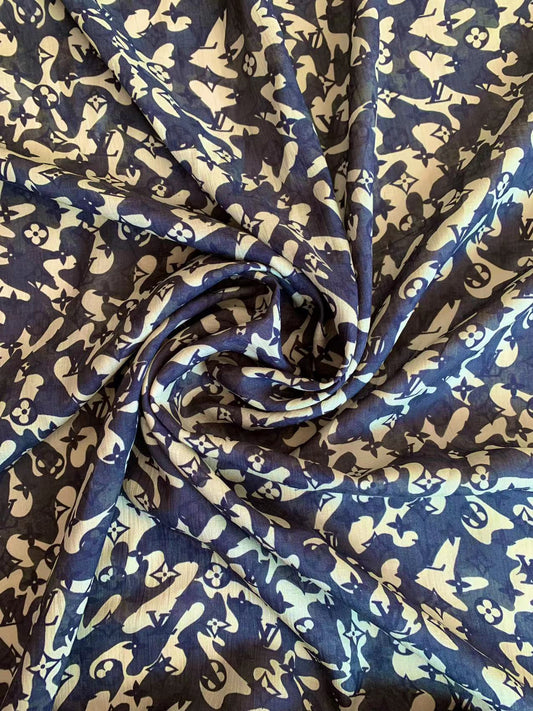 New LV with Camouflage Linen Cloth Fabric For Handmade Handicrafts