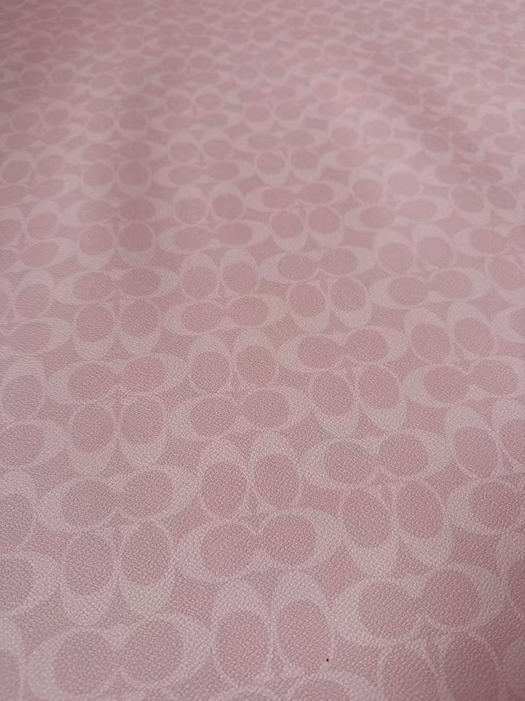 Classic Pink Color Coach Leather Fabric For Handmde Handicraft By Yards