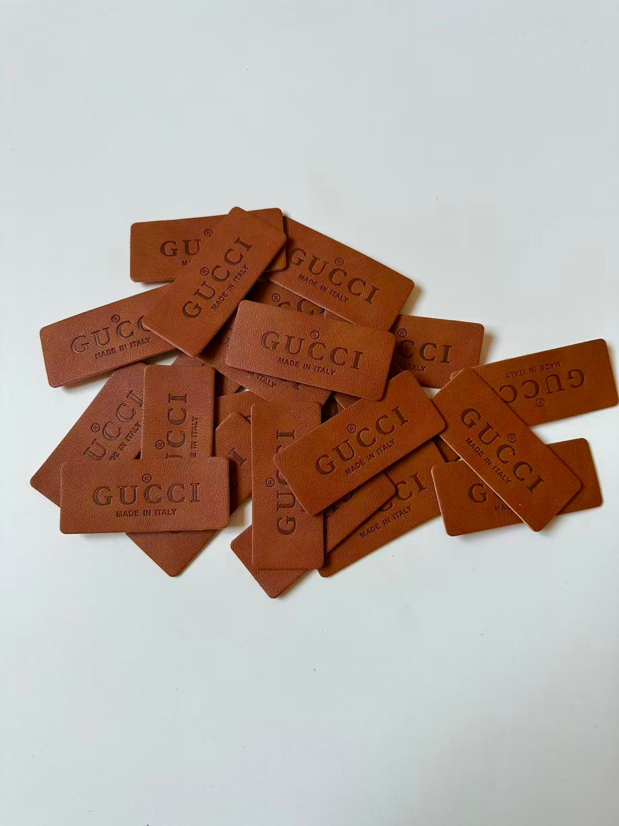 Craft Gucci 2.7"x1.2" Genuinely PU Leather Label Tag For Sewing Goods