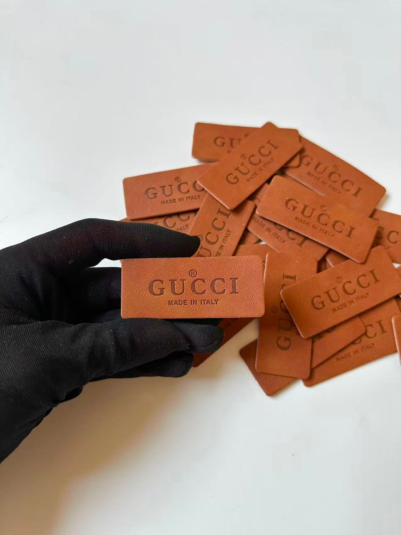 Craft Gucci 2.7"x1.2" Genuinely PU Leather Label Tag For Sewing Goods