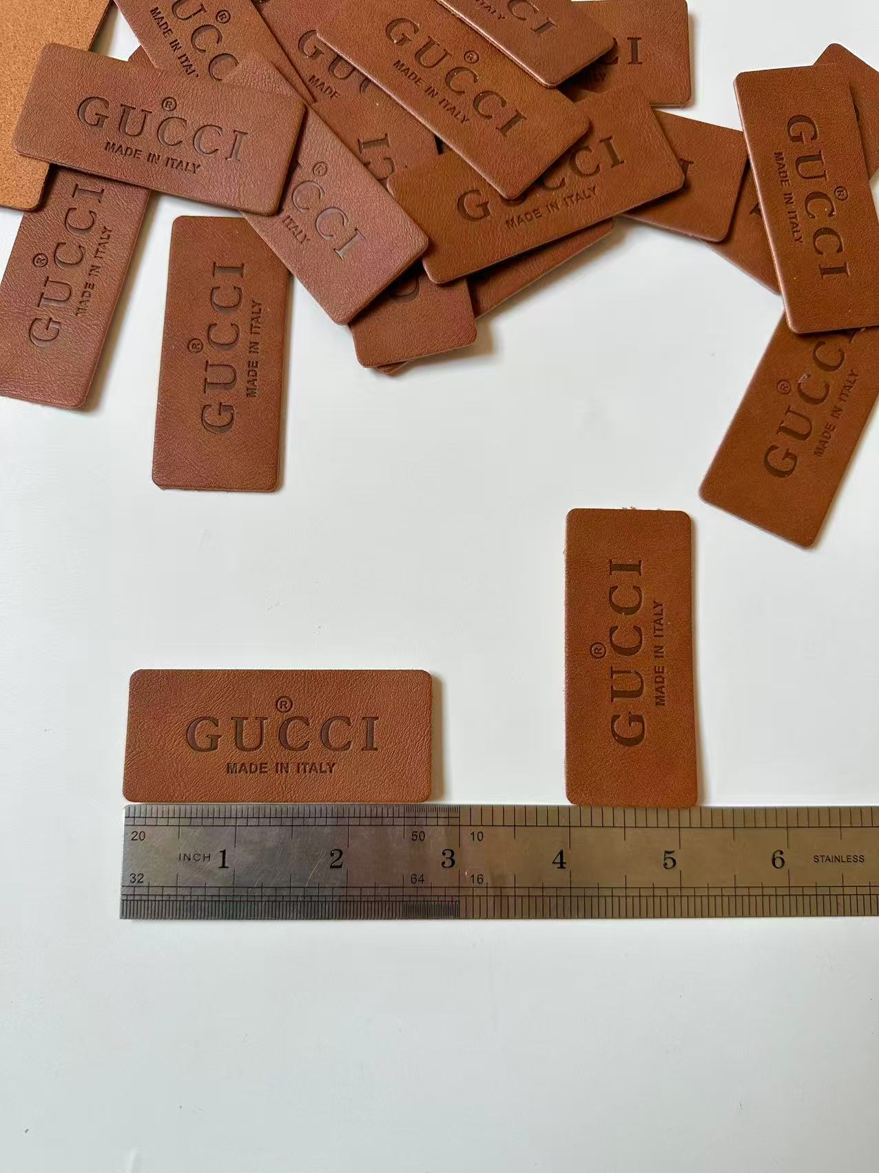 Craft Gucci 2.7"x1.2" Genuinely PU Leather Label Tag For Sewing Goods