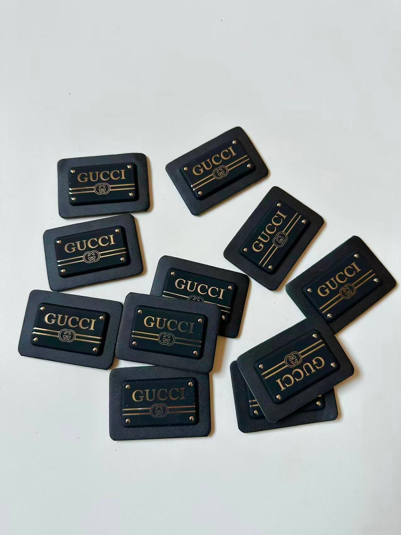 Craft Black Gucci  2"x1.3" Metal Label For Handmade DIY Sewing Apparel Goods