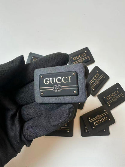 Craft Black Gucci  2"x1.3" Metal Label For Handmade DIY Sewing Apparel Goods