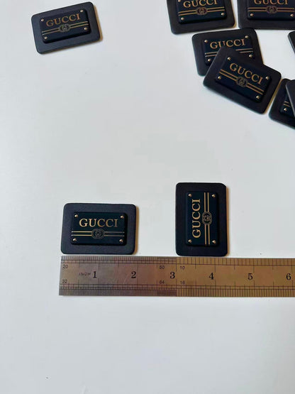 Craft Black Gucci  2"x1.3" Metal Label For Handmade DIY Sewing Apparel Goods