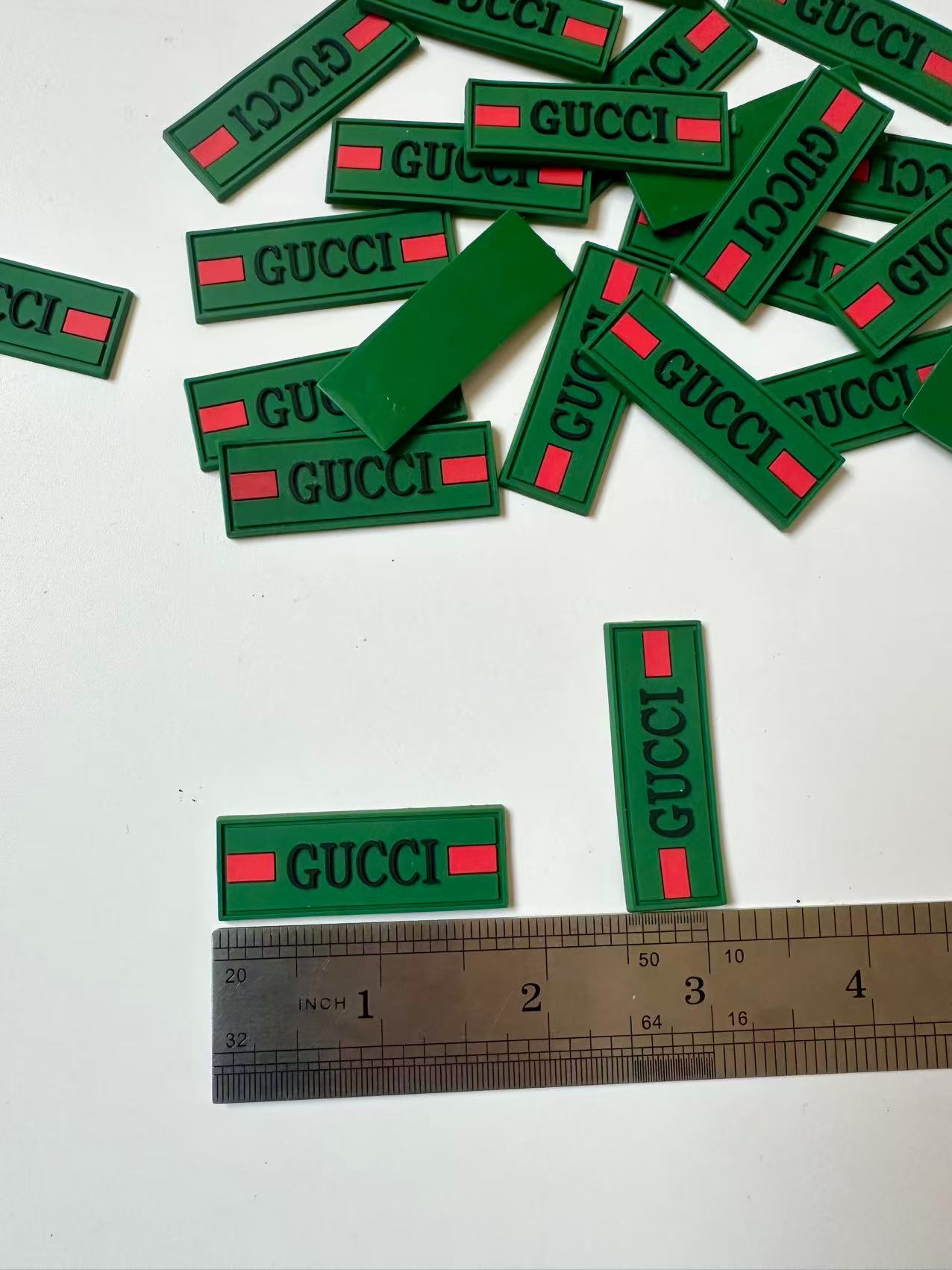 Craft Gucci 1.8"x0.6" PVC Tag For Handmade Sewing Goods