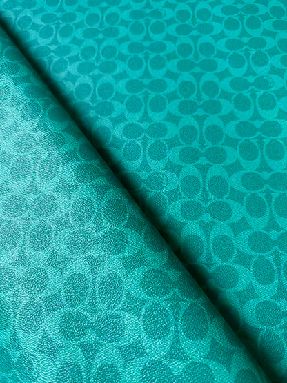 Classic Green Coach Leather Fabric For Handmade Sneaker,Bag Handicraft By Yards