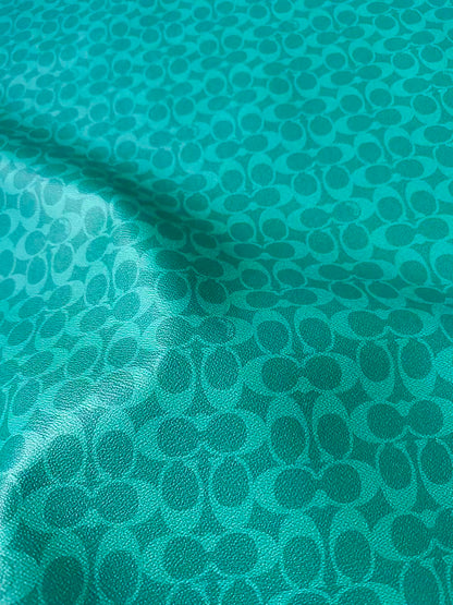 Classic Green Coach Leather Fabric For Handmade Sneaker,Bag Handicraft By Yards
