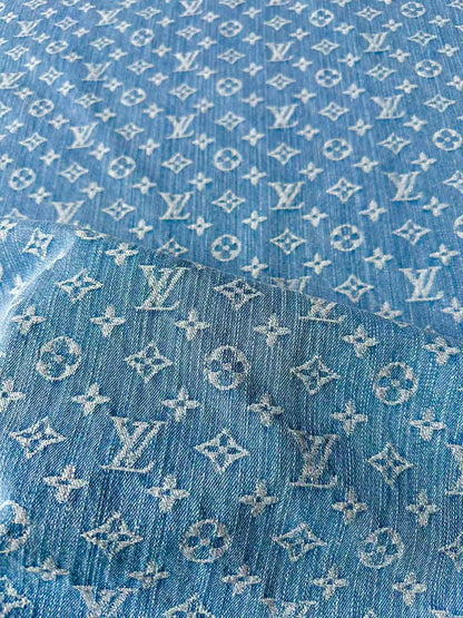 Fashion Bamboo Joint Wash LV Denim Fabric For Sewing Clothing,Bag ,Sneaker Upholstery Goods