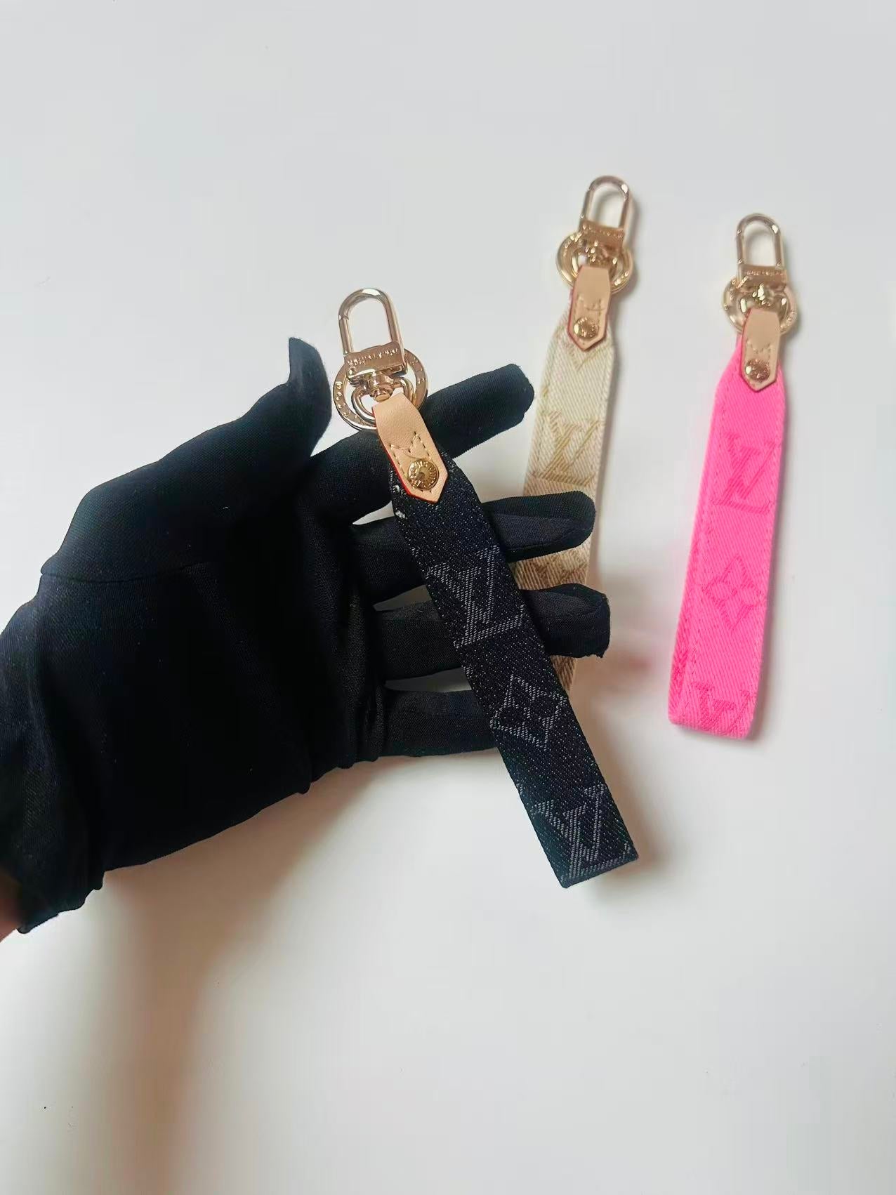 Craft Denim Keychain LV Monogram ,Luxury Bag Accessory Goods