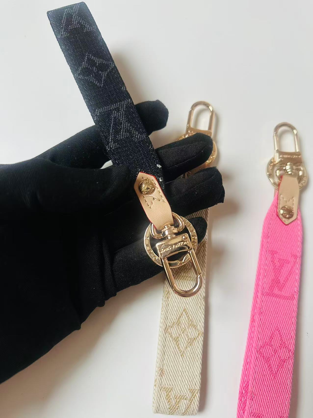 Craft Denim Keychain LV Monogram ,Luxury Bag Accessory Goods