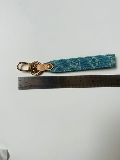 Craft Denim Keychain LV Monogram ,Luxury Bag Accessory Goods