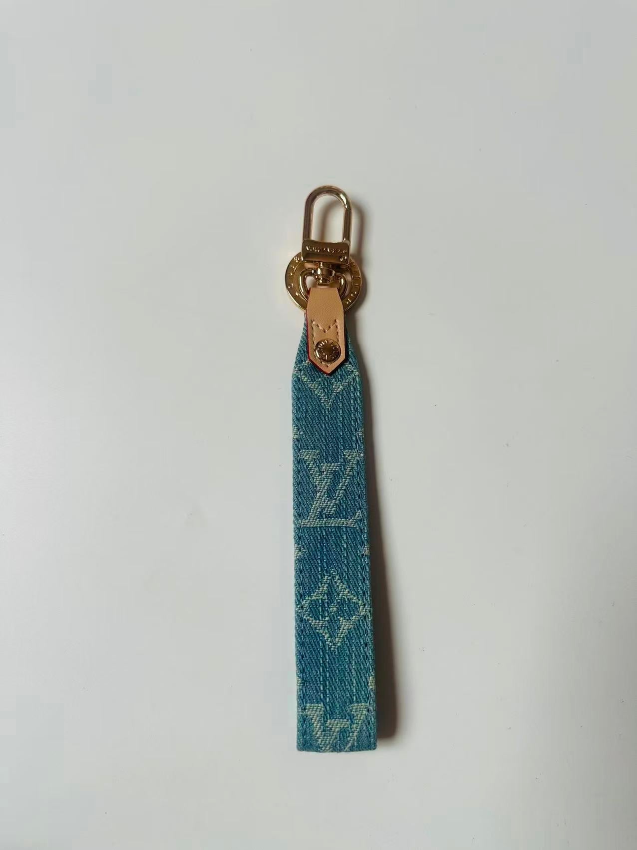 Craft Denim Keychain LV Monogram ,Luxury Bag Accessory Goods
