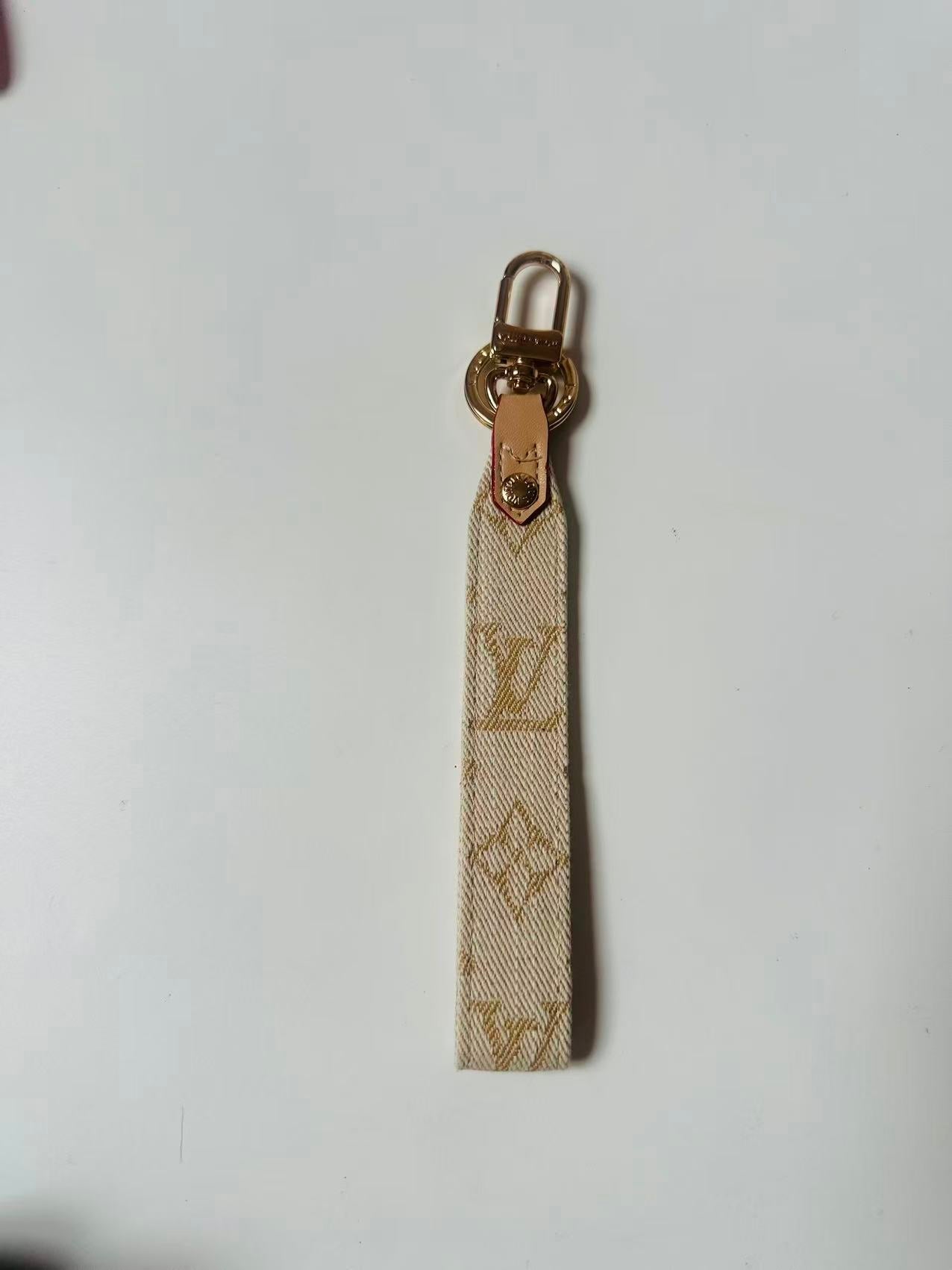 Craft Denim Keychain LV Monogram ,Luxury Bag Accessory Goods
