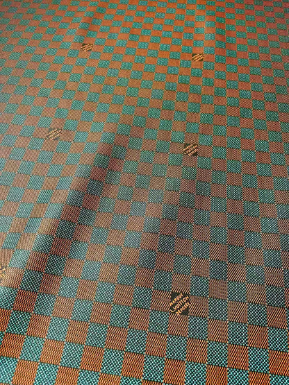 Fashion LV Damier Leather Fabric For Handmade Shoes, Upholstery DIY Goods By Yard