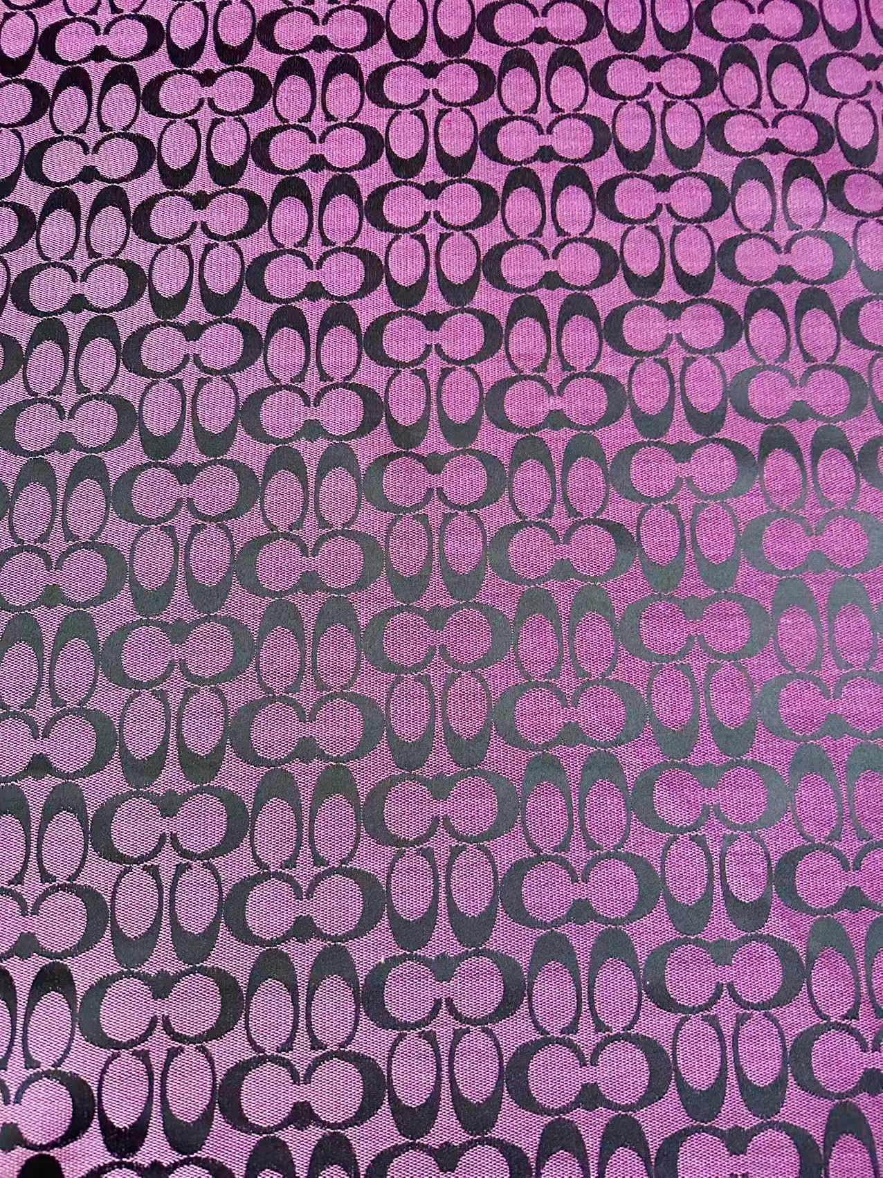Classic Coach Jacquard Cloth Fabric For Handmade Clothing ,Bags ,Shoes Hat By Yards(Purple)